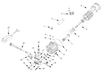 Pump Parts Diagram and Parts List for PW1320  Campbell Hausfeld Pressure Washer